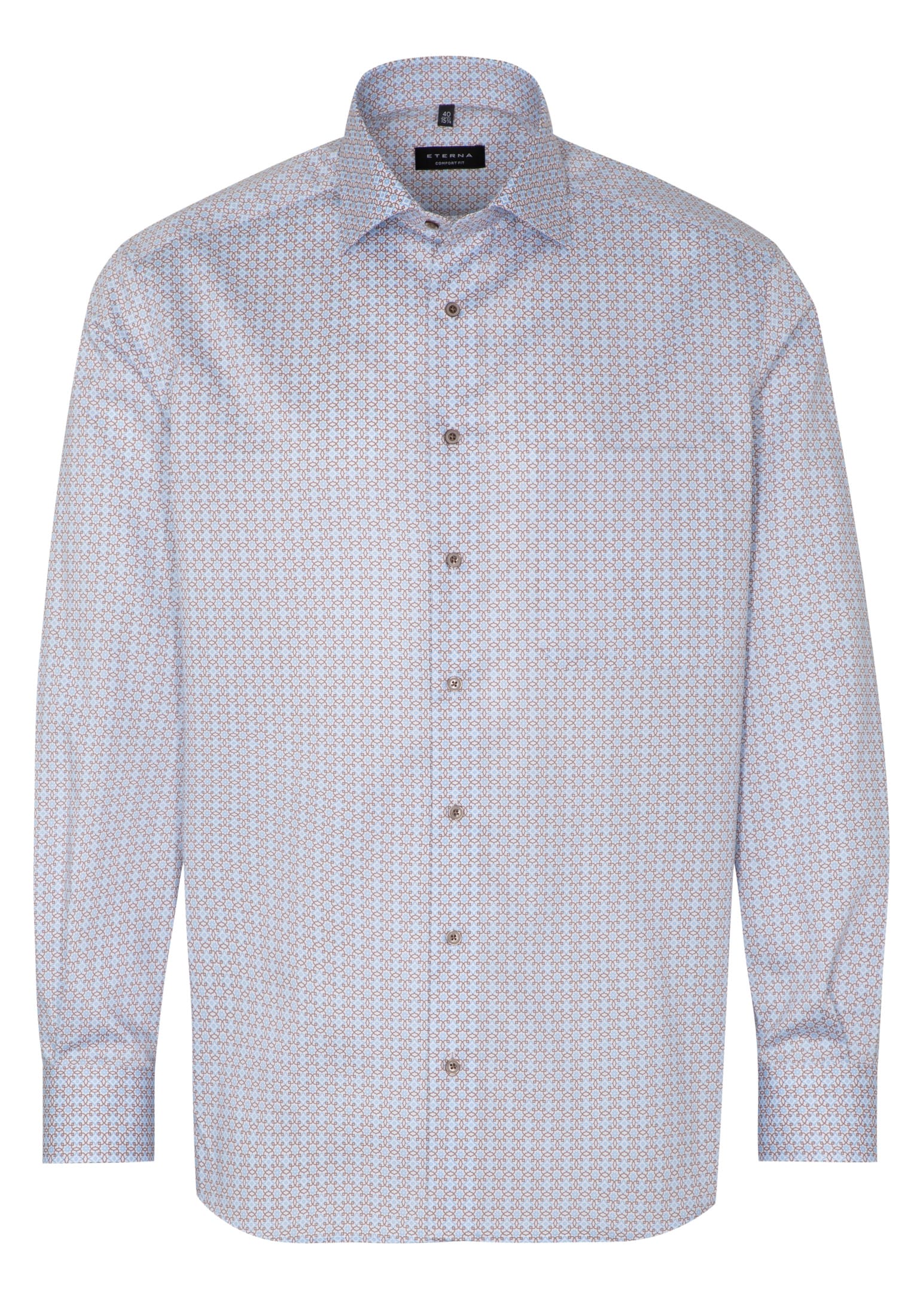 ETERNA COMFORT FIT Langarm Hemd - Misty Casbah Blue - 8049-12-E19K