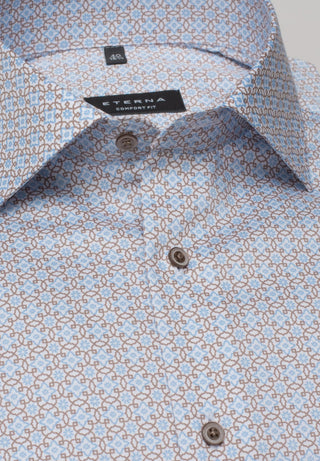 ETERNA COMFORT FIT Langarm Hemd - Misty Casbah Blue - 8049-12-E19K
