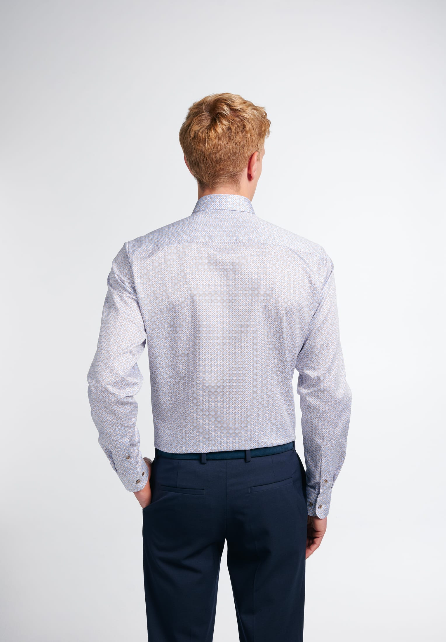 ETERNA Slim Fit Langarm Hemd - Cornflower Tapestry - 8049-12-F170 von Eterna