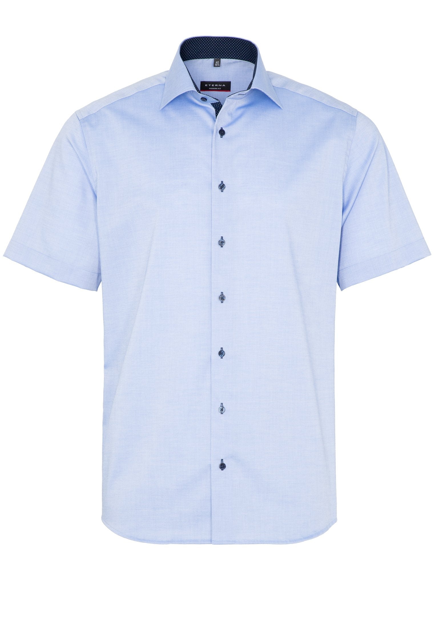 ETERNA MODERN FIT Kurzarm Hemd - Seaside Mist Blue - 8100-12-C13K