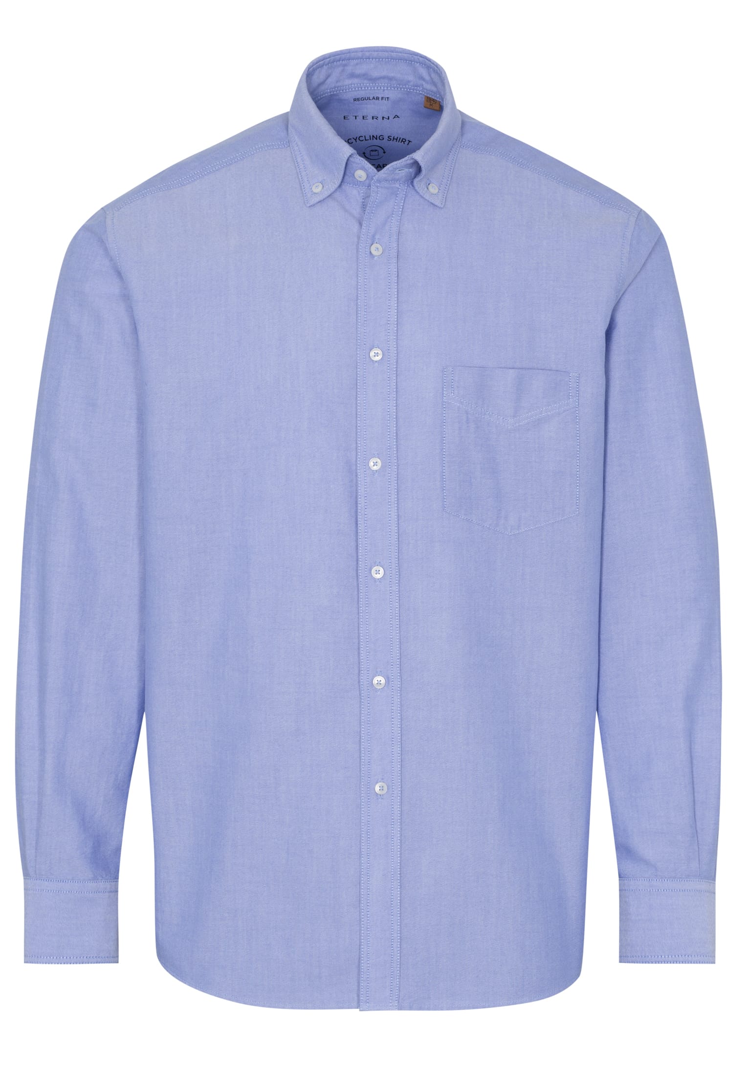 ETERNA REGULAR FIT UPCYCLING Langarm Hemd - Sky Oxford Blue - 2411-15-VS9B