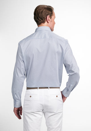 ETERNA COMFORT FIT Langarm Hemd - Blue Pixel Tide - 8079-16-E19K