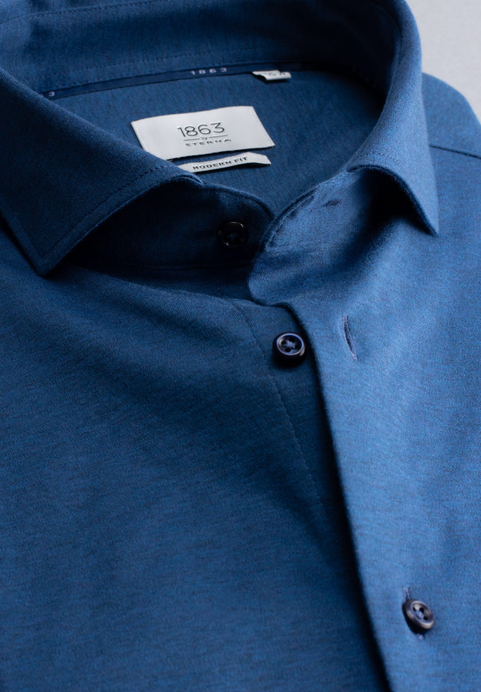 ETERNA 1863 Modern Fit Jersey Hemd - Ocean Slate Blue - 2159-17-JS82 von Eterna