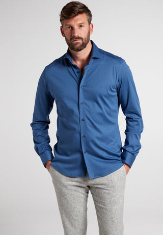 ETERNA 1863 Modern Fit Jersey Hemd - Ocean Slate Blue - 2159-17-JS82