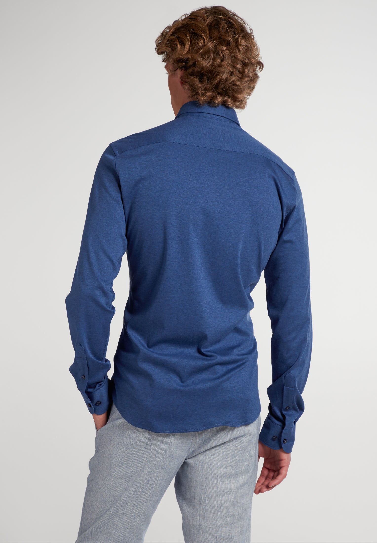 ETERNA 1863 SLIM FIT Langarm Hemd - Deep Cobalt Mist - 2159-17-YS82 von Eterna