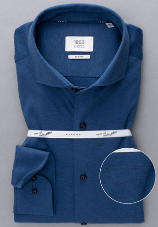 ETERNA 1863 SLIM FIT Langarm Hemd - Deep Cobalt Mist - 2159-17-YS82
