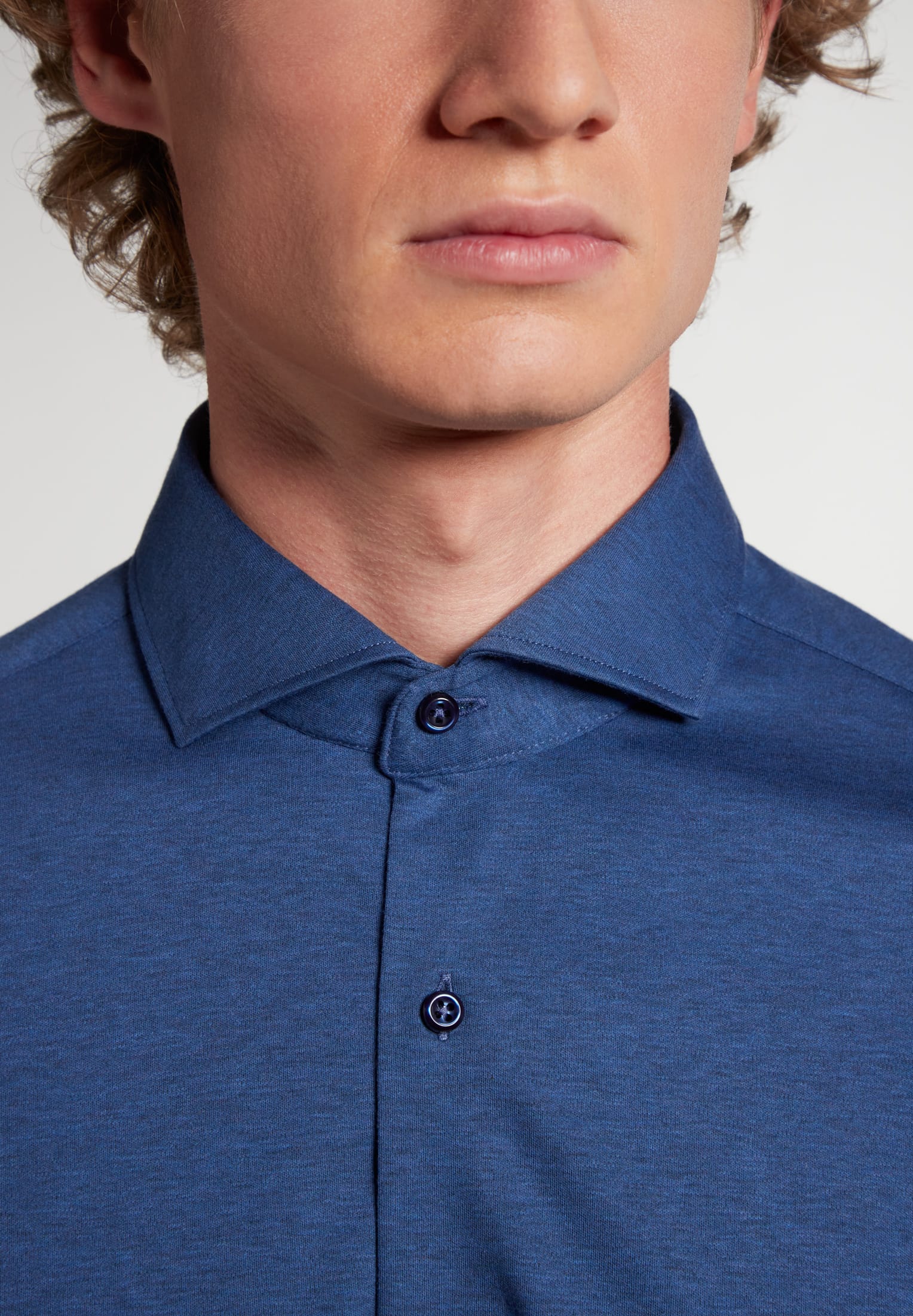ETERNA 1863 SLIM FIT Langarm Hemd - Deep Cobalt Mist - 2159-17-YS82 von Eterna
