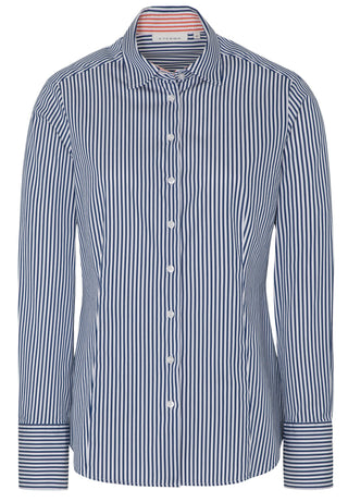 ETERNA CLASSIC FIT Bluse - Ocean Indigo Stripes - 6281-17-D708