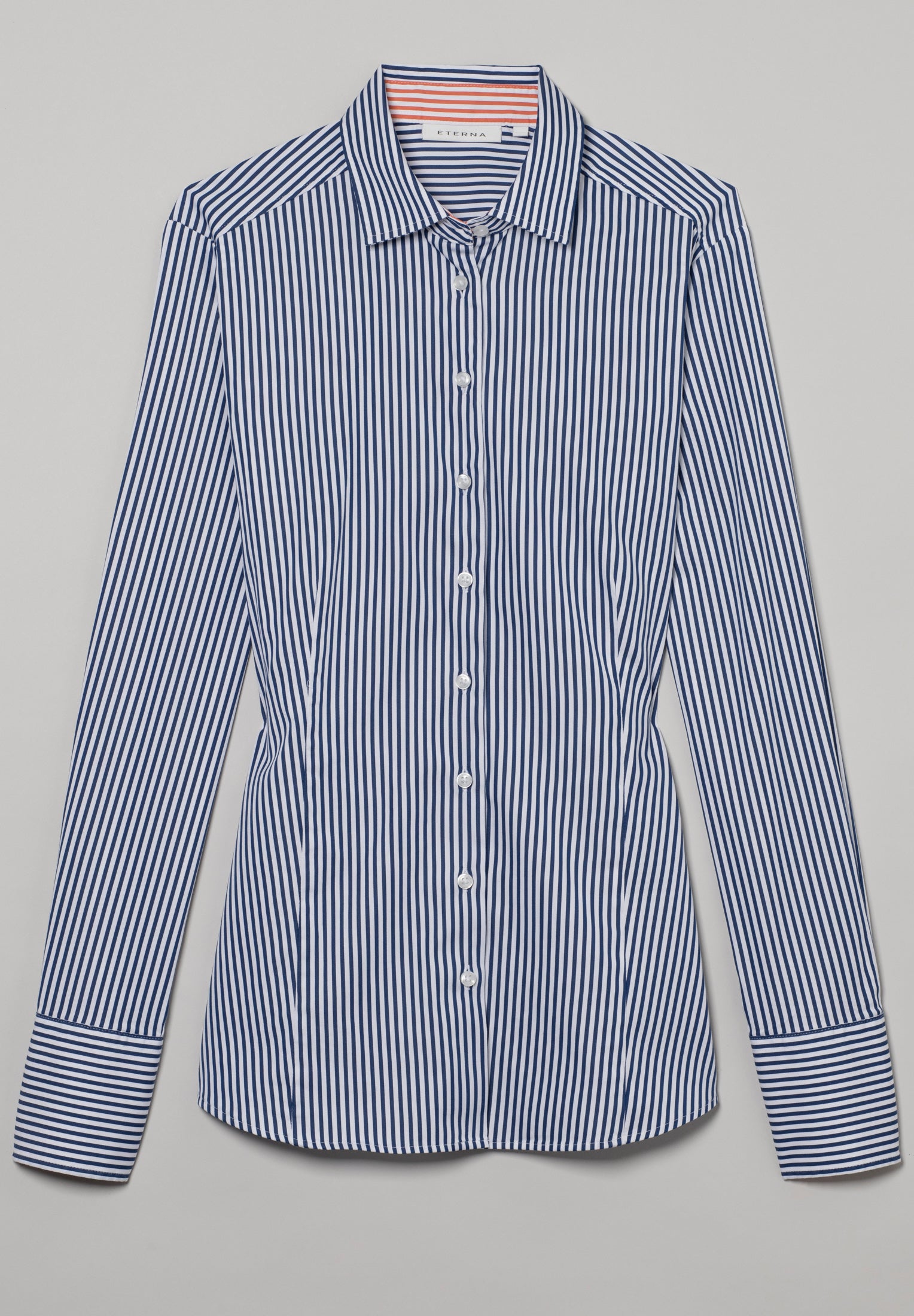 ETERNA CLASSIC FIT Bluse - Ocean Indigo Stripes - 6281-17-D708 von Eterna