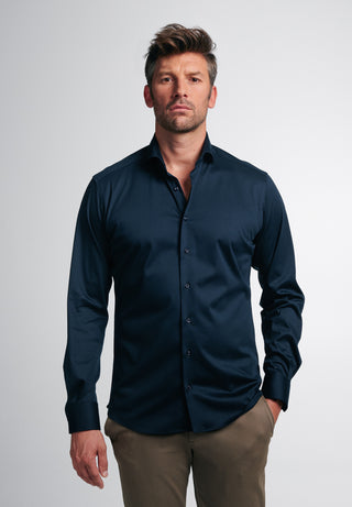 ETERNA 1863 Modern Fit Langarm Hemd - Midnight Ocean - 2159-19-JS82