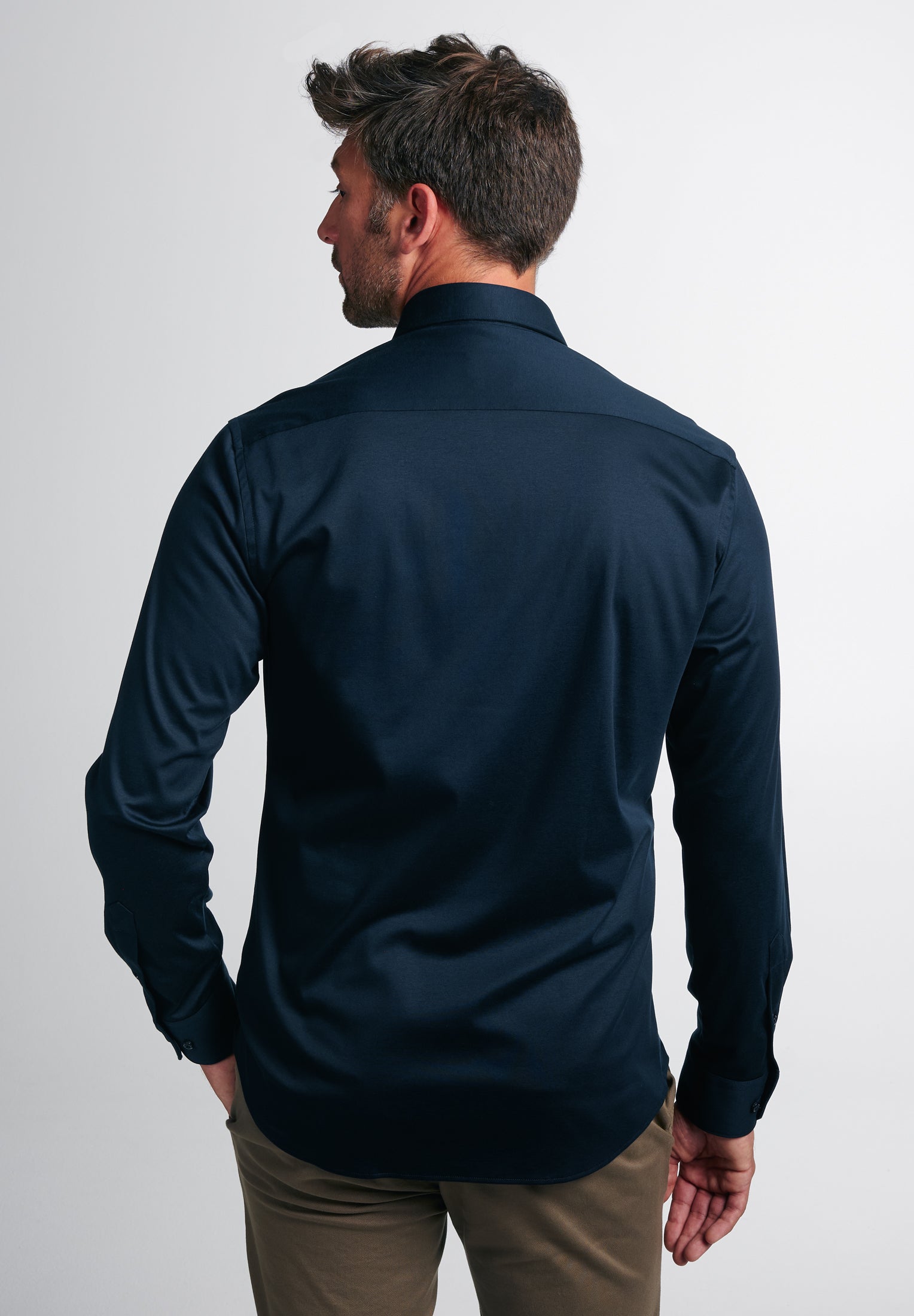 ETERNA 1863 Modern Fit Langarm Hemd - Midnight Ocean - 2159-19-JS82 von Eterna