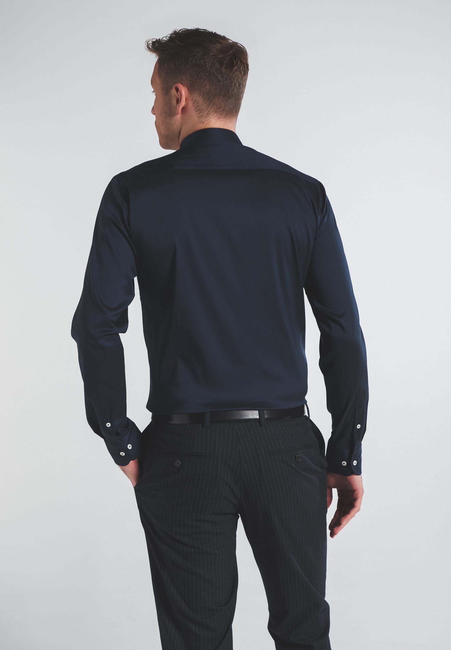 ETERNA Slim Fit Performance Shirt - Midnight Harbor - 3377-19-F170 von Eterna