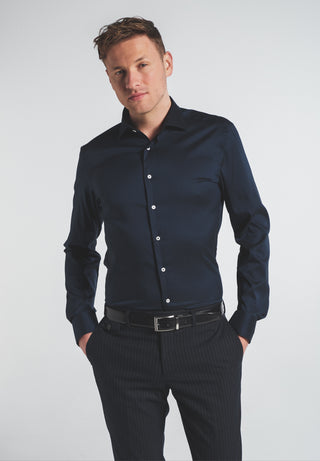 ETERNA Slim Fit Performance Shirt - Midnight Harbor - 3377-19-F170