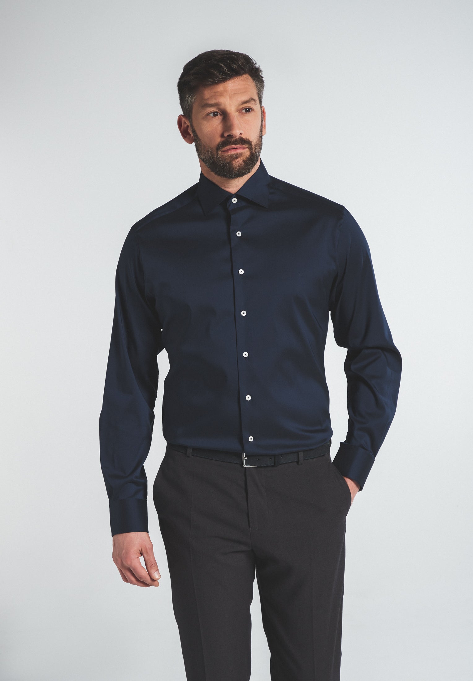 ETERNA MODERN FIT Performance Shirt - Navy Eclipse - 3377-19-X18K von Eterna