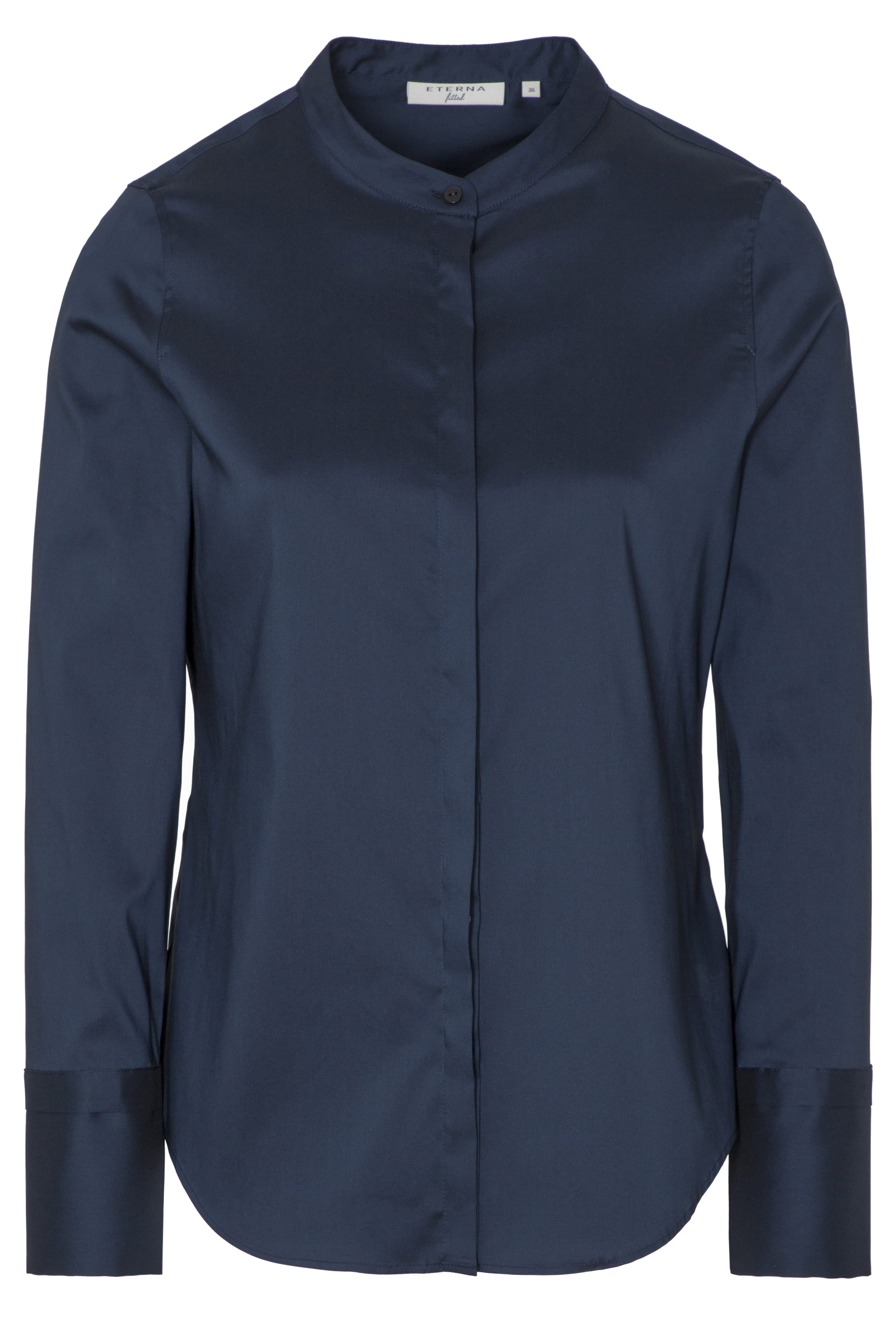 ETERNA FITTED PERFORMANCE SHIRT Langarm Bluse - Midnight Indigo Twill - 5377-19-DF01