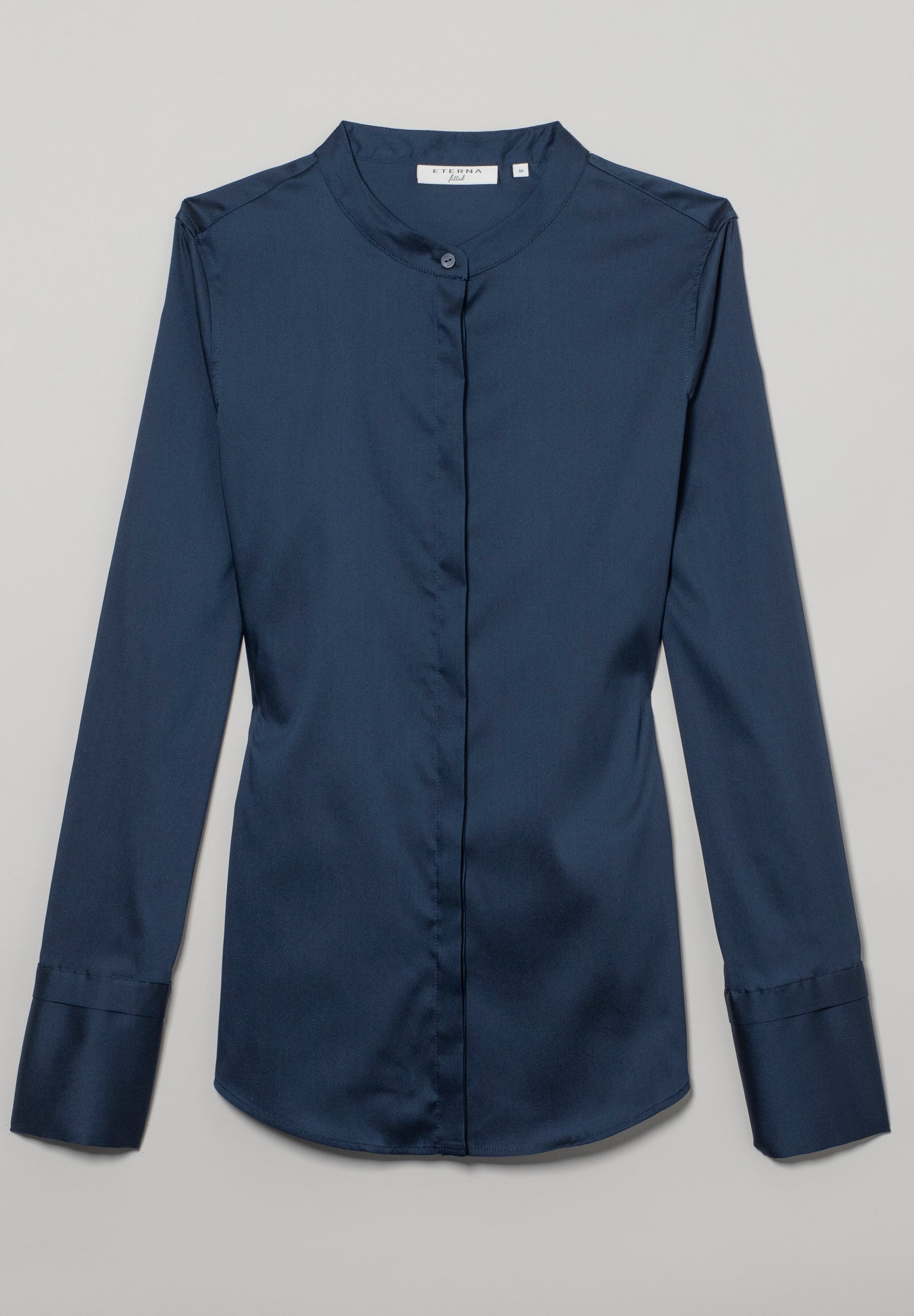 ETERNA FITTED PERFORMANCE SHIRT Langarm Bluse - Midnight Indigo Twill - 5377-19-DF01