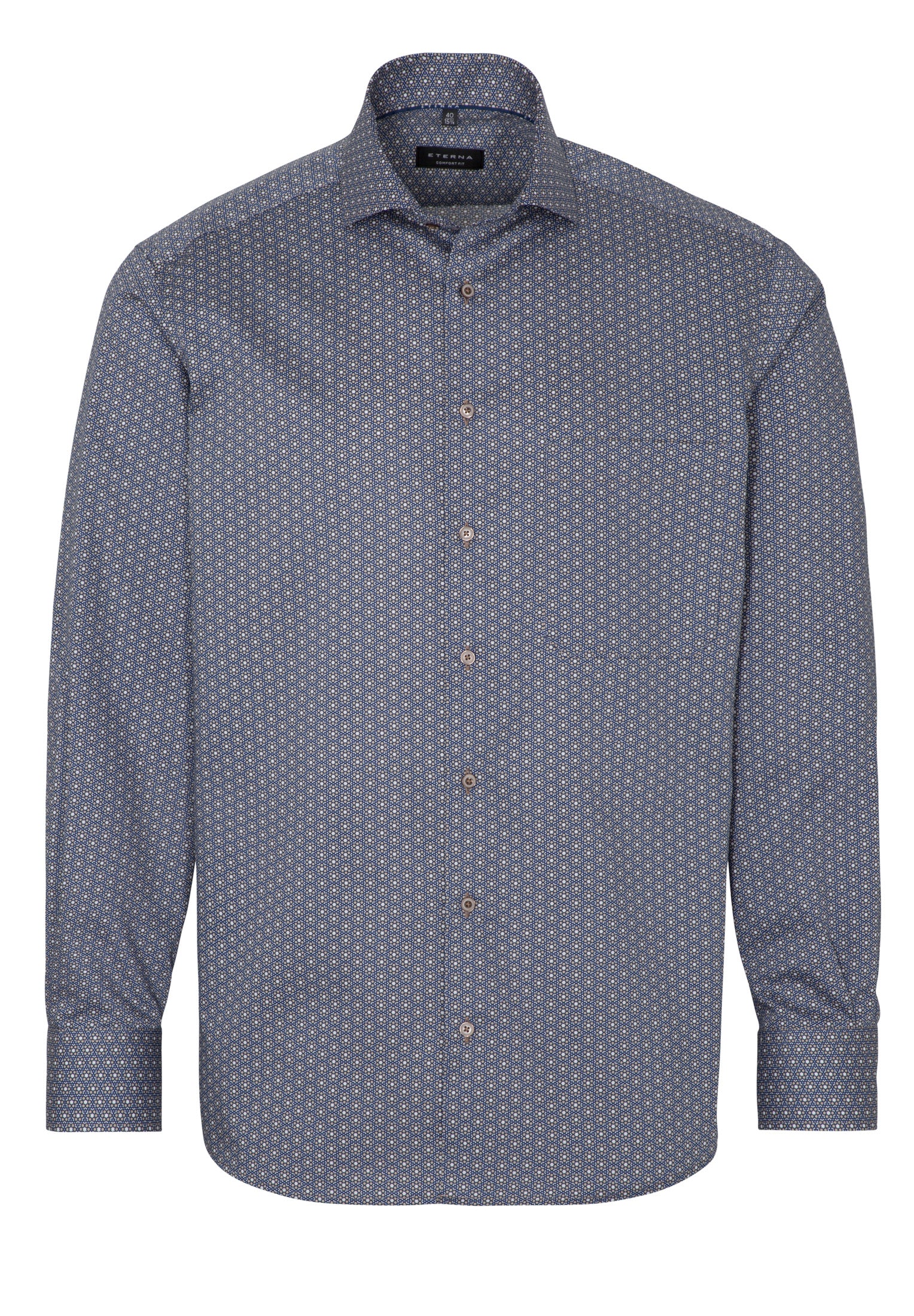 ETERNA COMFORT FIT Hemd - Stardust Harbor Blue - 4029-24-E18V