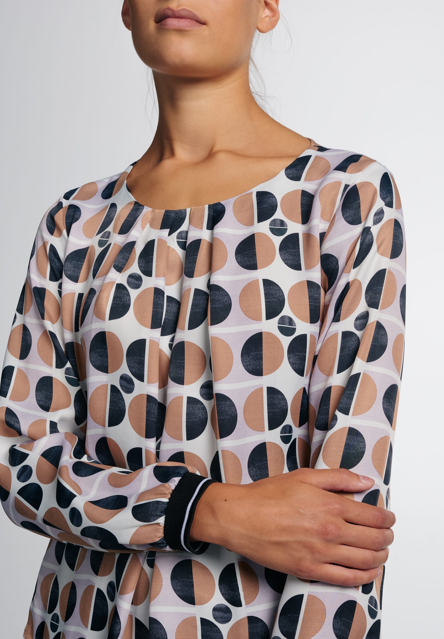 ETERNA CLASSIC FIT Bluse - Sunset Patchwork - 7305-25-D968 von Eterna