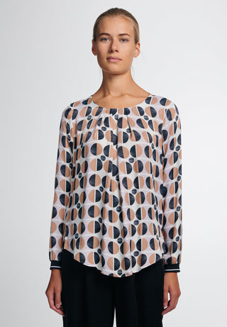 ETERNA CLASSIC FIT Bluse - Sunset Patchwork - 7305-25-D968