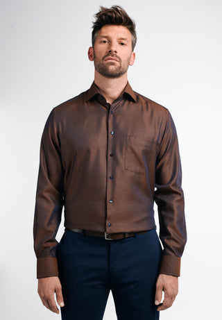 ETERNA MODERN FIT Hemd - Espresso Marron - 3475-28-X19K