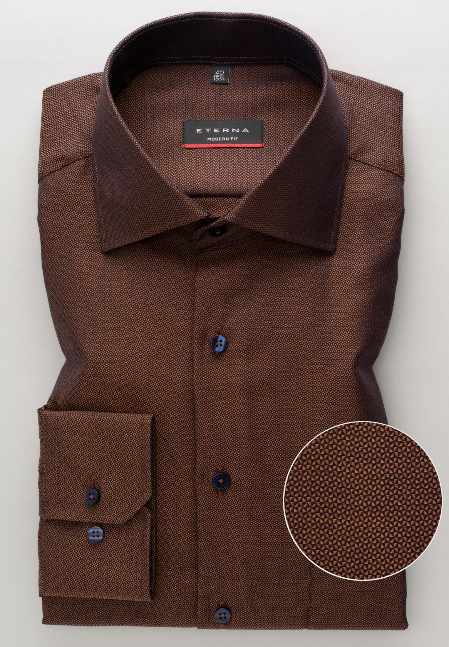 ETERNA MODERN FIT Hemd - Espresso Marron - 3475-28-X19K von Eterna