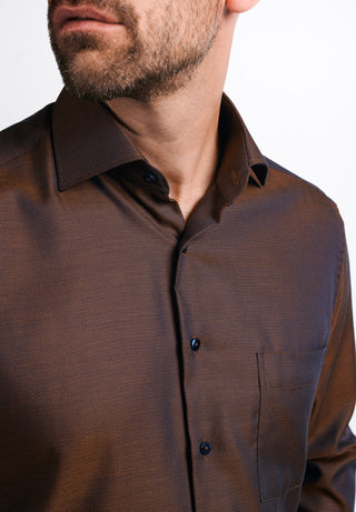ETERNA MODERN FIT Hemd - Espresso Marron - 3475-28-X19K