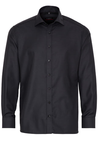 ETERNA MODERN FIT Langarm Hemd - Night Ink Texture - 3116-38-X177