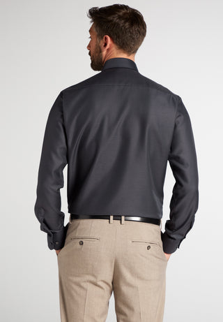 ETERNA MODERN FIT Langarm Hemd - Night Ink Texture - 3116-38-X177