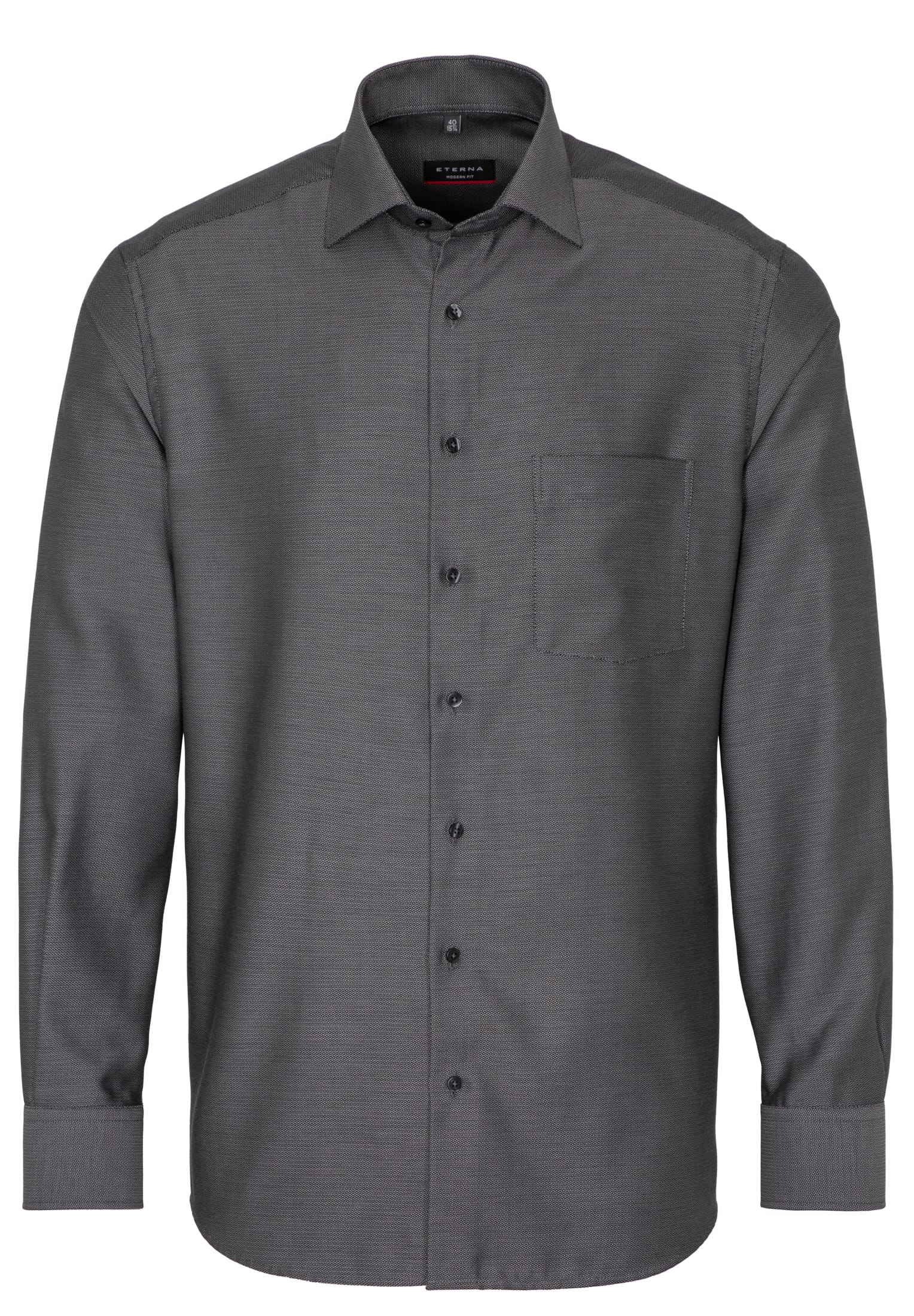 ETERNA MODERN FIT Langarm Hemd - Midnight Graphite - 3475-38-X19K