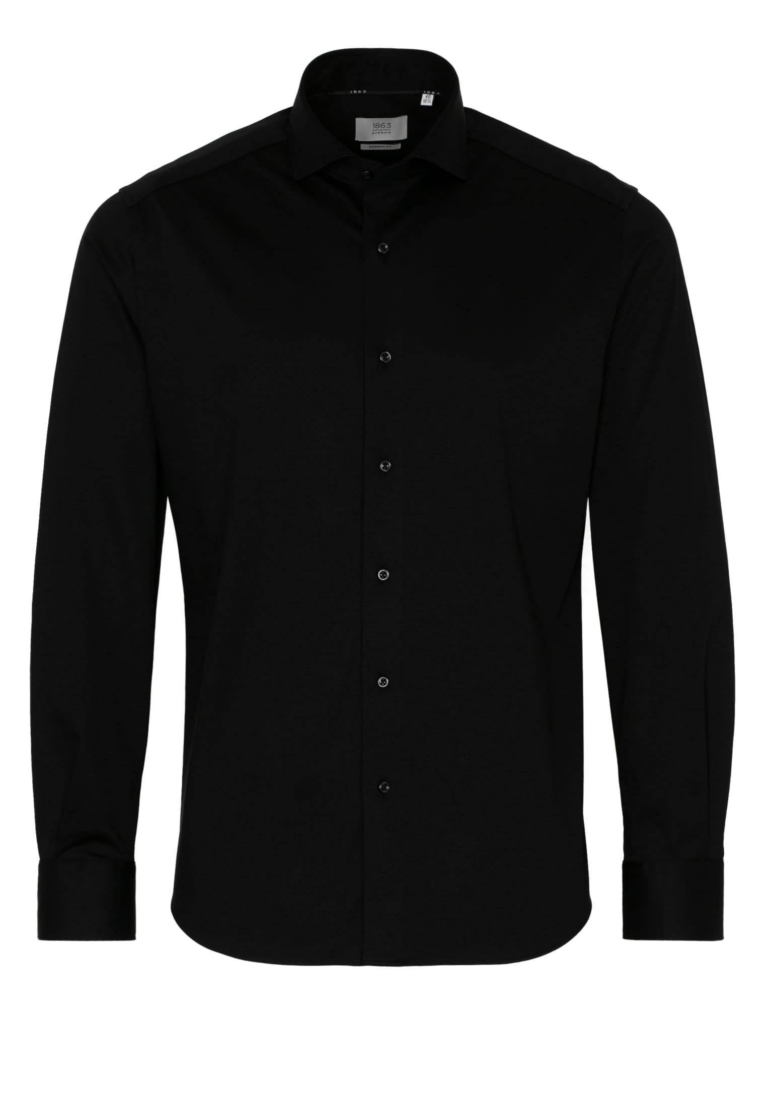 ETERN A 1863 by ETERNA MODERN FIT Langarm Hemd jersey - Nocturne Steel Black - 2159-39-JS82