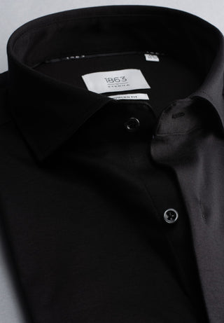 ETERN A 1863 by ETERNA MODERN FIT Langarm Hemd jersey - Nocturne Steel Black - 2159-39-JS82