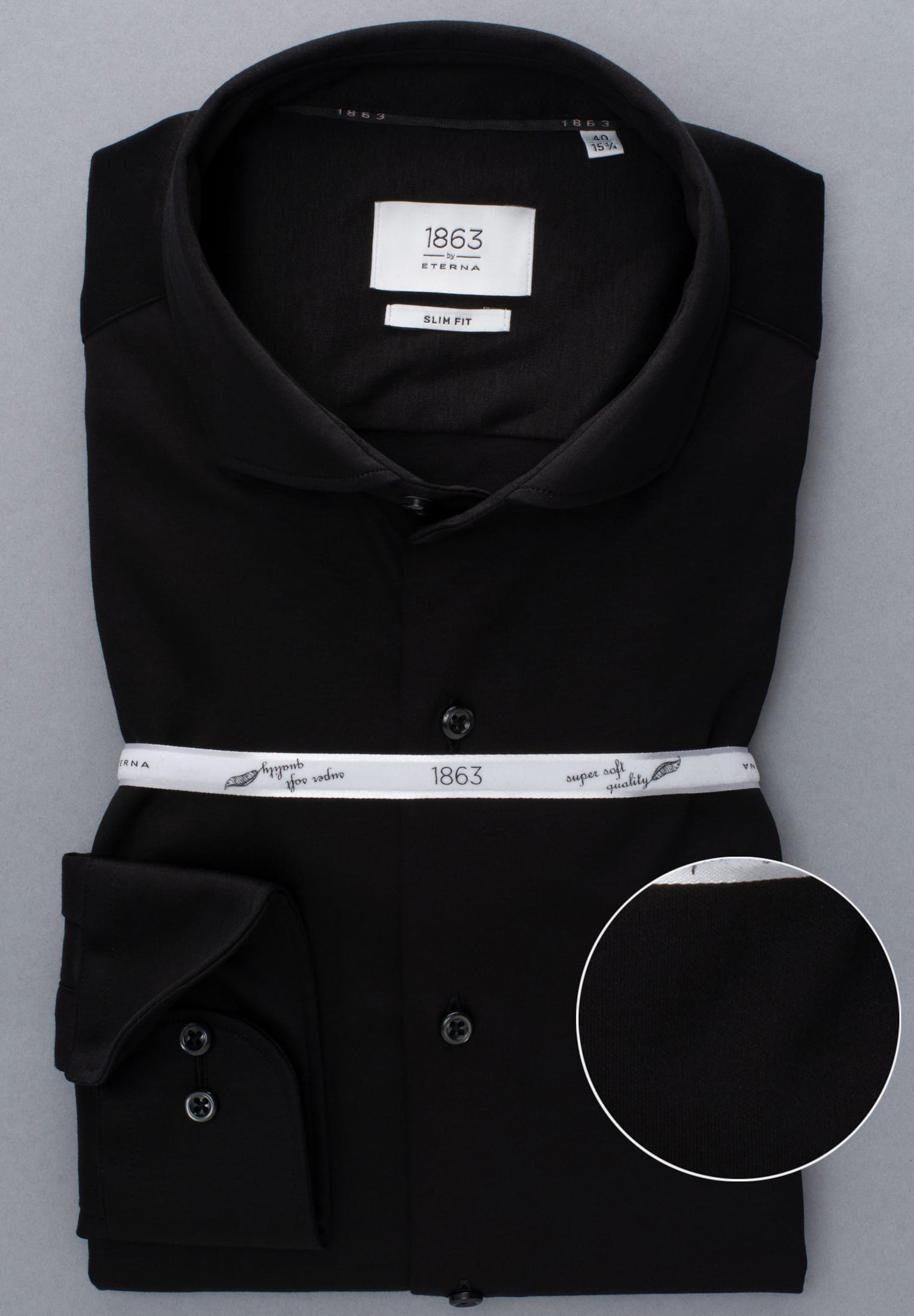 ETERNA 1863 Slim Fit Langarm Hemd - Midnight Ink - 2159-39-YS82 von Eterna