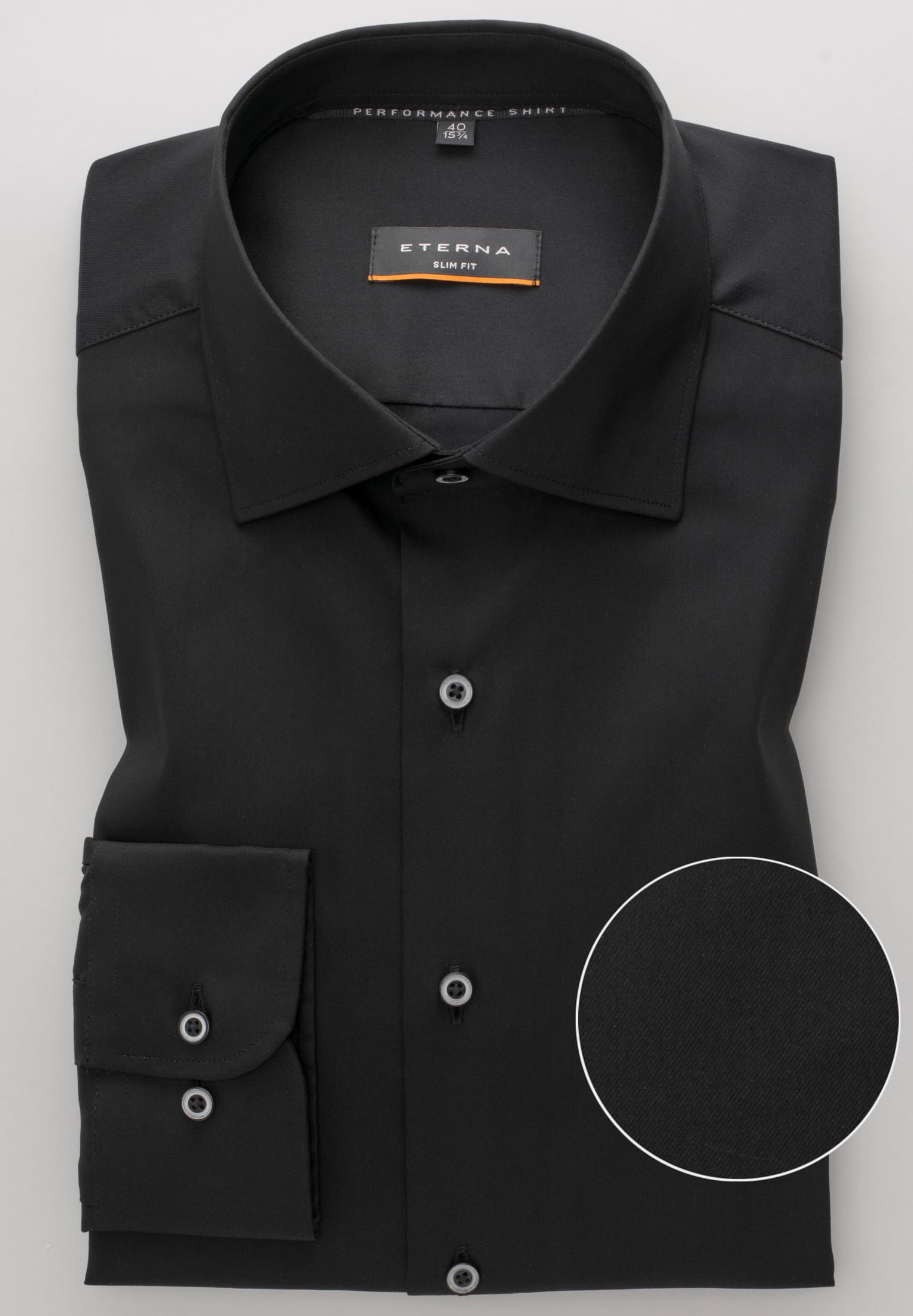 ETERNA SLIM FIT Performance Shirt Langarm Hemd - Midnight Graphite - 3377-39-F170