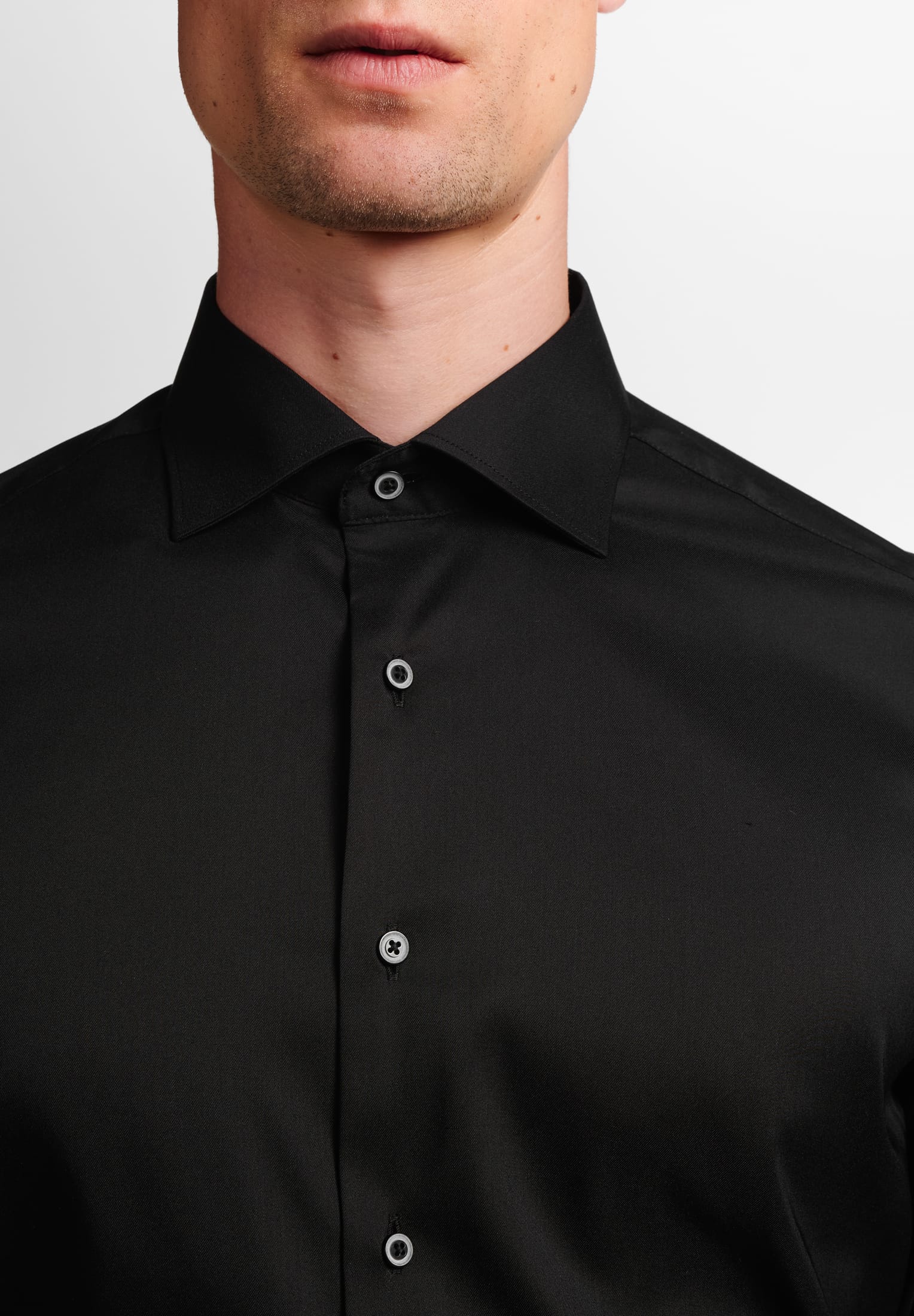 ETERNA SLIM FIT Performance Shirt Langarm Hemd - Midnight Graphite - 3377-39-F170 von Eterna