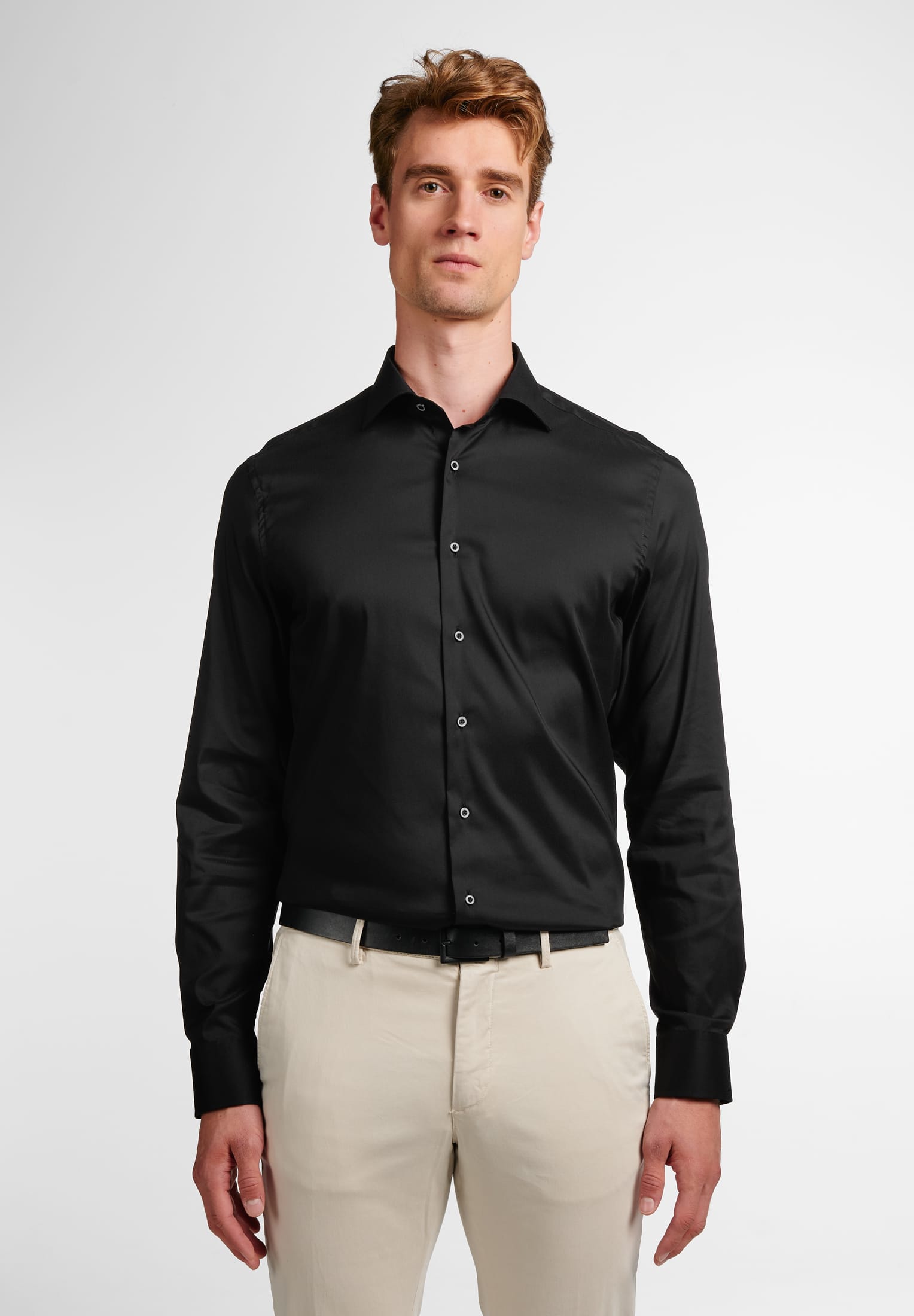 ETERNA SLIM FIT Performance Shirt Langarm Hemd - Midnight Graphite - 3377-39-F170 von Eterna