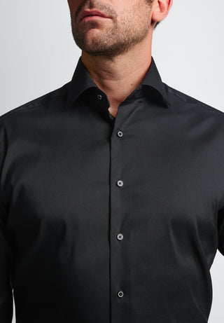 ETERNA MODERN FIT Performance Shirt Langarm Hemd - Noir Jet Black - 3377-39-X18K