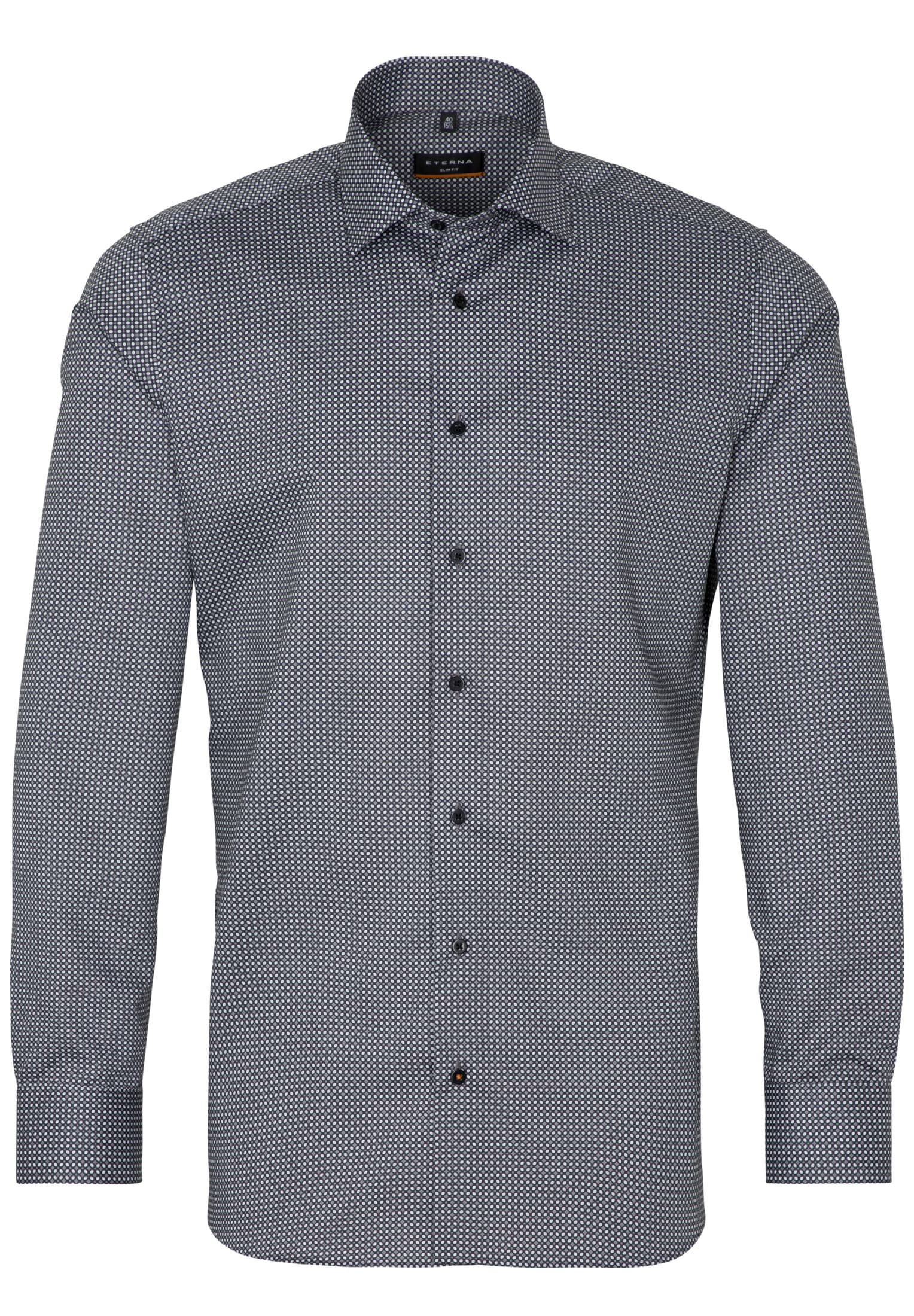 ETERNA SLIM FIT Langarm Hemd - Dappled Granite Grey - 3391-39-F170