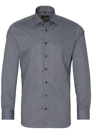 ETERNA SLIM FIT Langarm Hemd - Dappled Granite Grey - 3391-39-F170