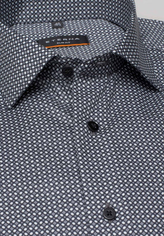 ETERNA SLIM FIT Langarm Hemd - Dappled Granite Grey - 3391-39-F170
