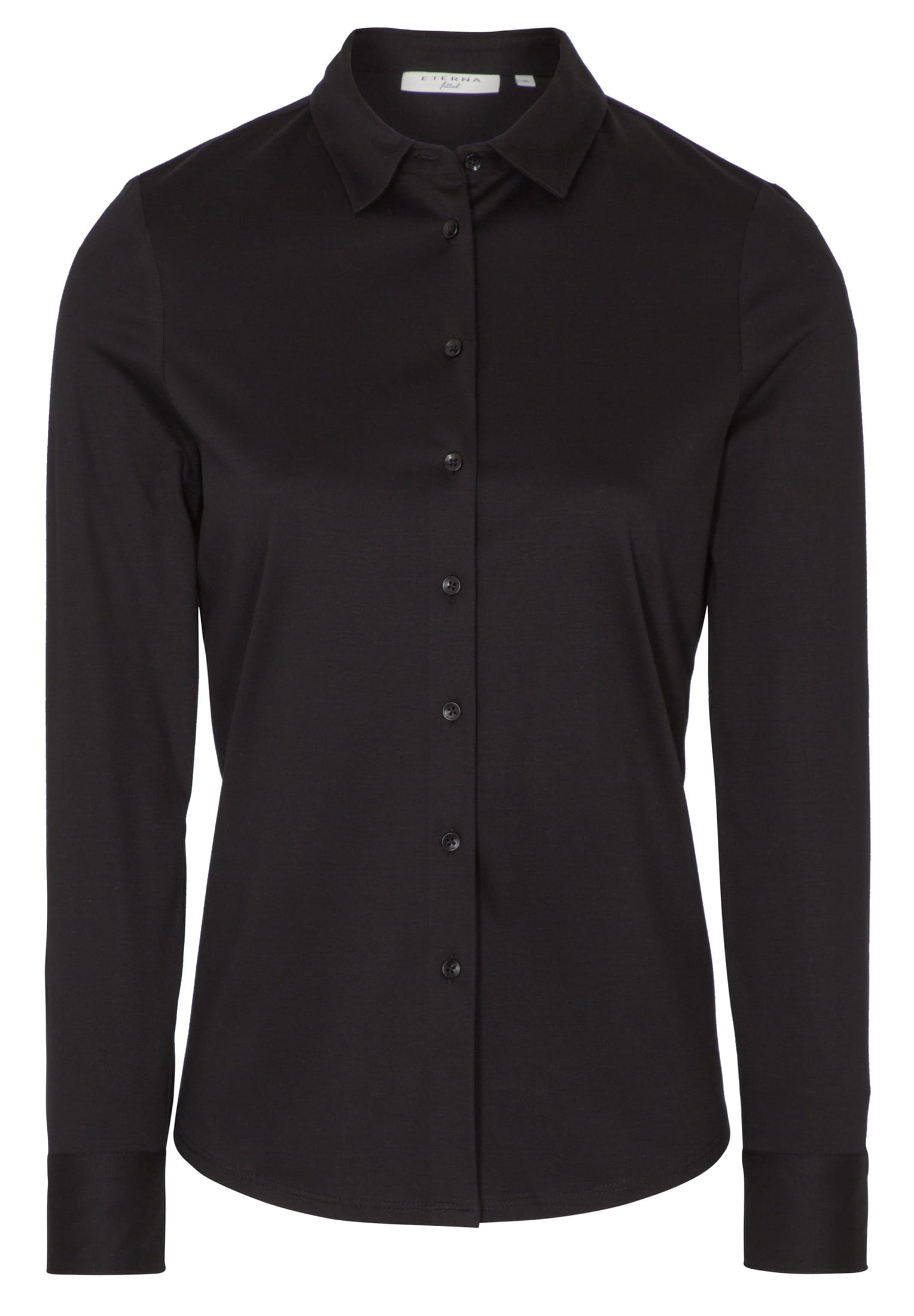 ETERNA FITTED Langarm Bluse - Midnight Noir - 5158-39-DF05