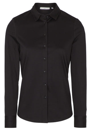 ETERNA FITTED Langarm Bluse - Midnight Noir - 5158-39-DF05
