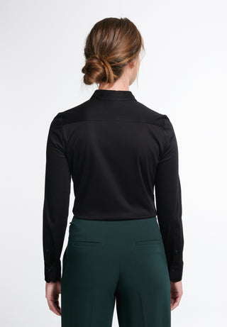 ETERNA FITTED Langarm Bluse - Midnight Noir - 5158-39-DF05