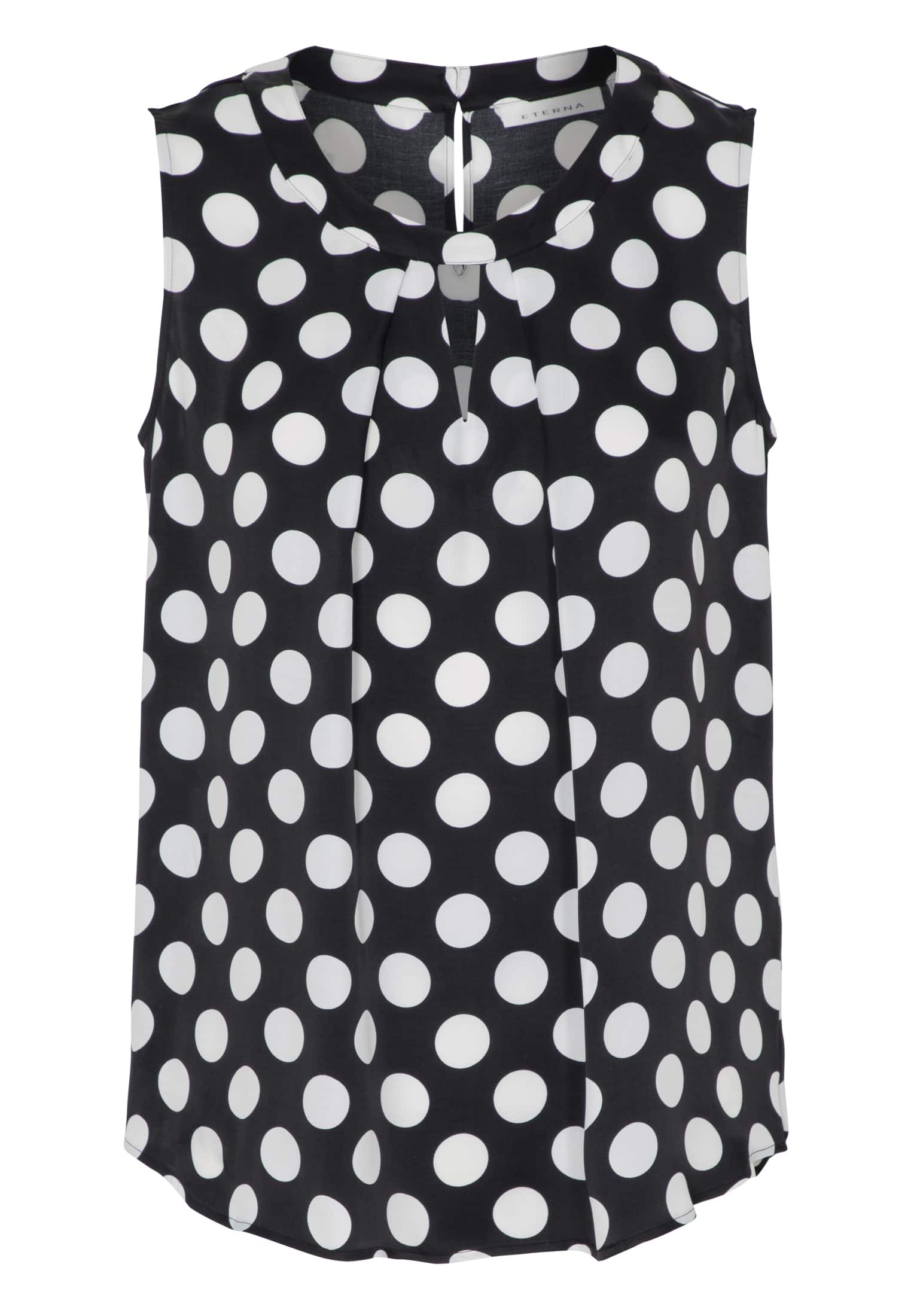 ETERNA CLASSIC FIT ohne Arm Bluse - Polka Noir Ivory - 7189-39-A737