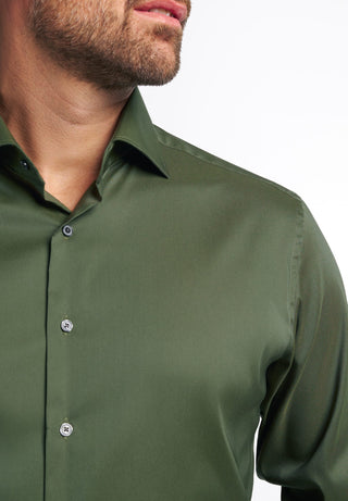 ETERNA MODERN FIT Performance Shirt Langarm Hemd - Forest Spruce Green - 3377-45-X18K