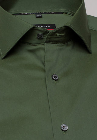 ETERNA MODERN FIT Performance Shirt Langarm Hemd - Forest Spruce Green - 3377-45-X18K