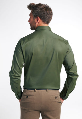ETERNA MODERN FIT Performance Shirt Langarm Hemd - Forest Spruce Green - 3377-45-X18K