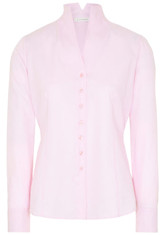 ETERNA CLASSIC FIT Langarm Bluse - Blush Dot Weave - 7001-51-D775