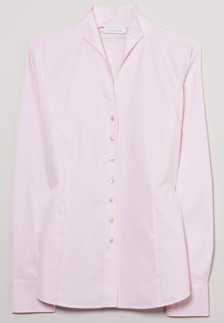 ETERNA CLASSIC FIT Langarm Bluse - Blush Dot Weave - 7001-51-D775