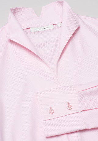 ETERNA CLASSIC FIT Langarm Bluse - Blush Dot Weave - 7001-51-D775