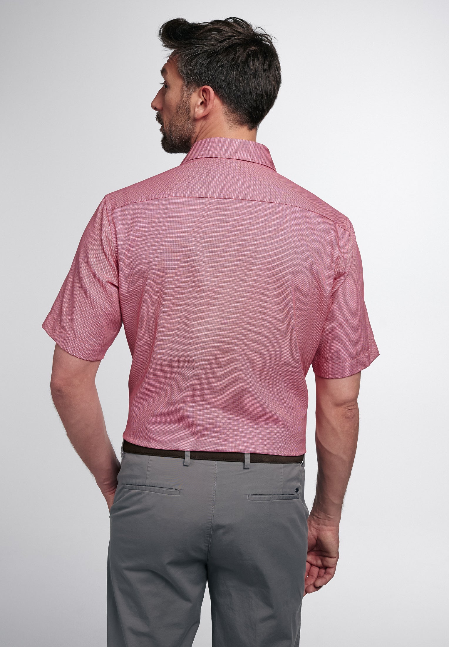 ETERNA MODERN FIT Kurzarm Hemd - Rosebud Texture - 3270-54-C15K von Eterna